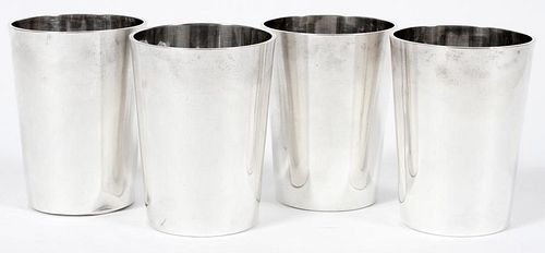JAPANESE STERLING MINT JULEP CUPS SET OF 4