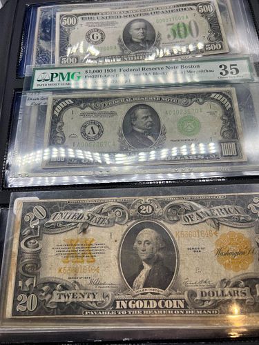 Incredible Lot of Both Graded And Ungraded Antique US Currency Notes