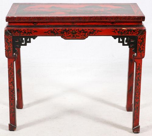 CHINESE LACQUERED ALTAR TABLE