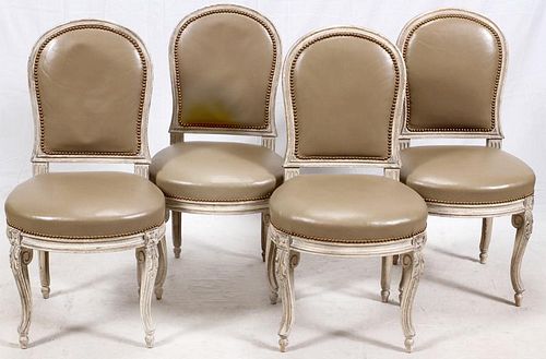 LOUIS XV STYLE SIDE CHAIRS 4 PIECES