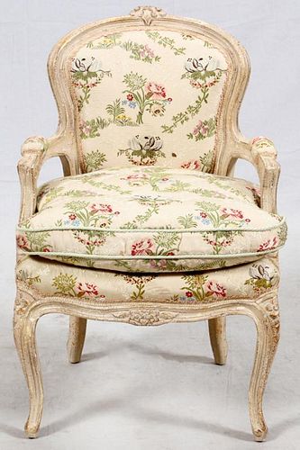 LOUIS XV STYLE PAINTED CHILD'S CHAIR