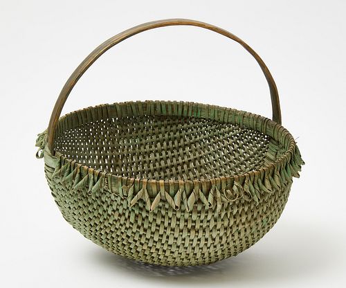 Green Painted Basket