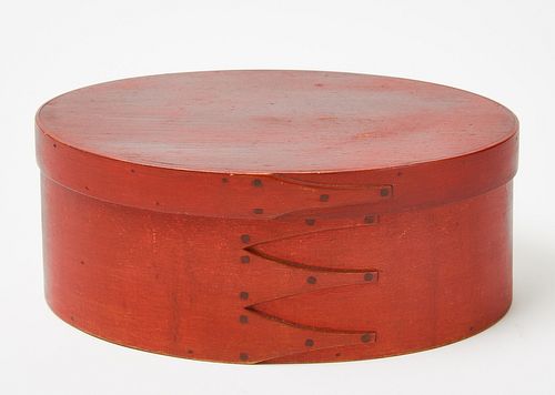 Shaker Box with Cherry Red Paint