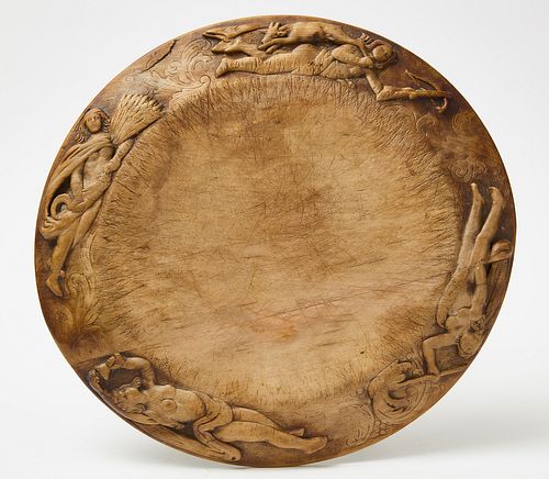 Cutting Board with Allegorical Carvings