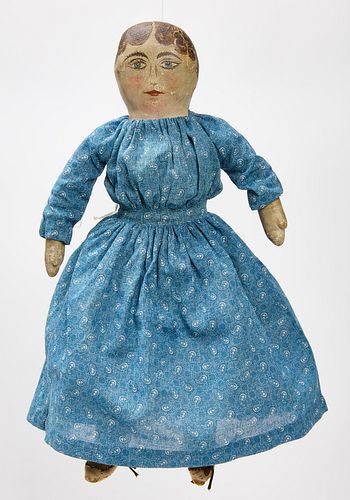 Early Cloth Doll with Painted Face