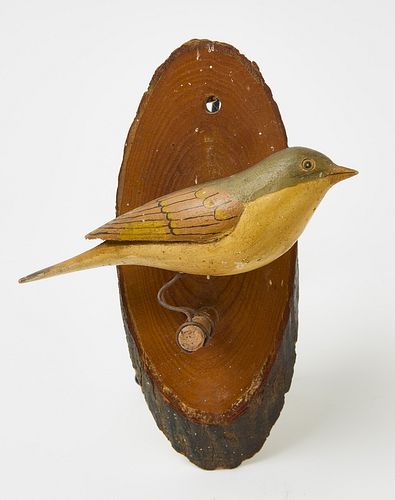 Carved Bird on a Perch