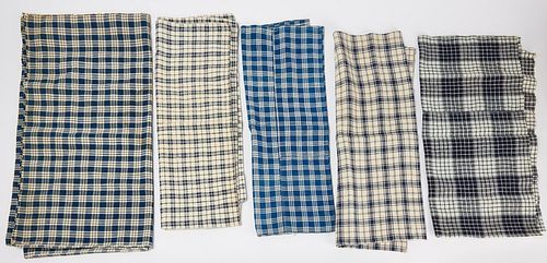 Five Pieces of Homespun Fabric