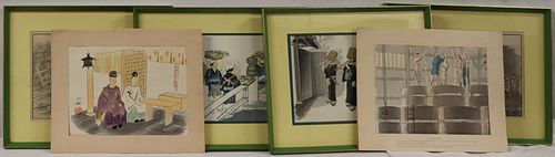 (6) SANZO WADA Japanese Woodblock Prints.