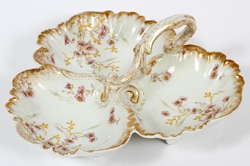 FRENCH PORCELAIN SHELL FORM DISH