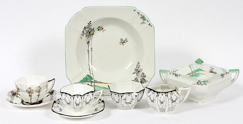 SHELLEY ART DECO CHINA 11 PIECES TOTAL