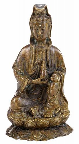 Ming or Ming Style Bronze Seated