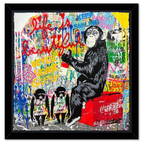 Mr. Brainwash, "Everyday Life" Framed Mixed Media Original, Hand Signed with Certificate of Authenticity.