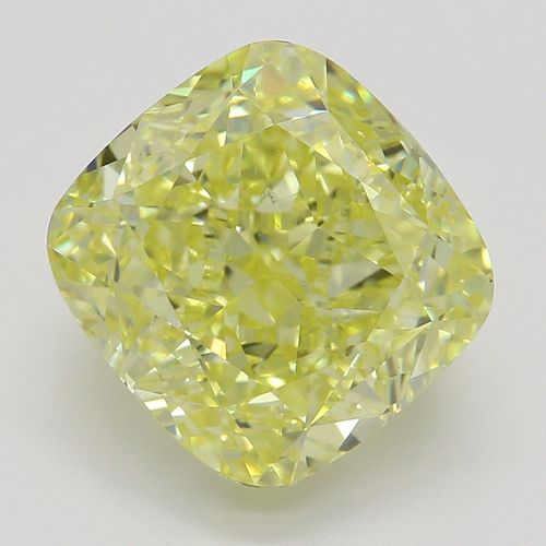 4.02 ct, Natural Fancy Intense Yellow Even Color, SI1, Cushion cut Diamond (GIA Graded), Appraised Value: $186,900 
