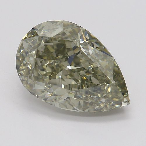 2.50 ct, Natural Fancy Greenish Yellow-Gray Even Color, VS1, Pear cut Diamond (GIA Graded), Appraised Value: $34,900 