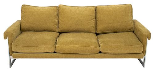 Milo Baughman Attributed Upholstered Sofa / Couch
