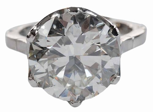 Platinum 6.26 Carat Diamond Ring