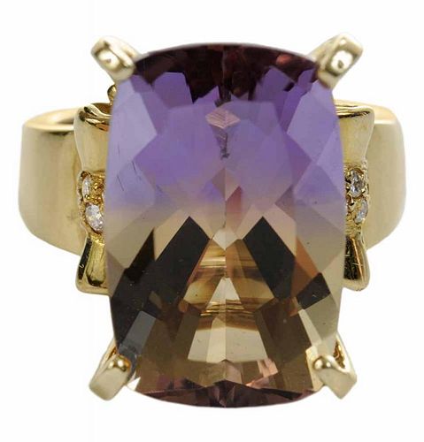 14kt. Gold and Ametrine Ring