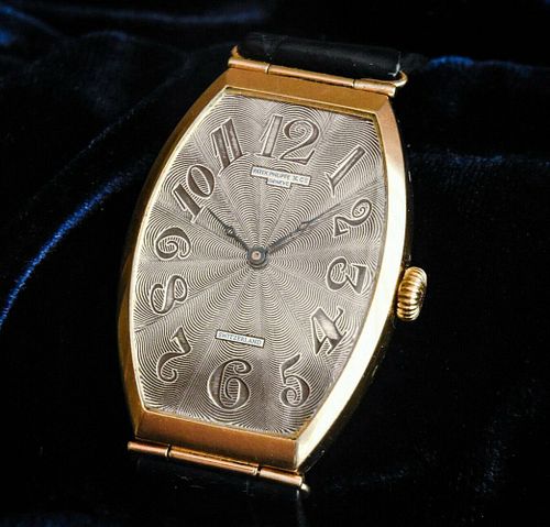Tonneau 18K watch, Gondolo Patek Philippe Movement