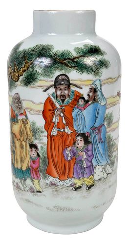 Chinese Finely Enameled Porcelain Vase