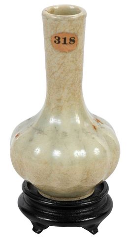 Chinese Lobed Porcelain Miniature Vase