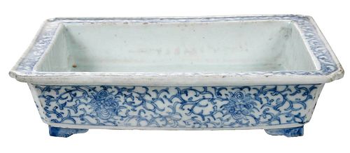 Chinese Blue and White Porcelain Bulb Tray