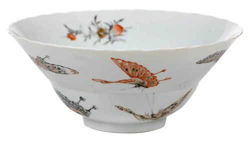 Chinese Porcelain Butterfly Bowl