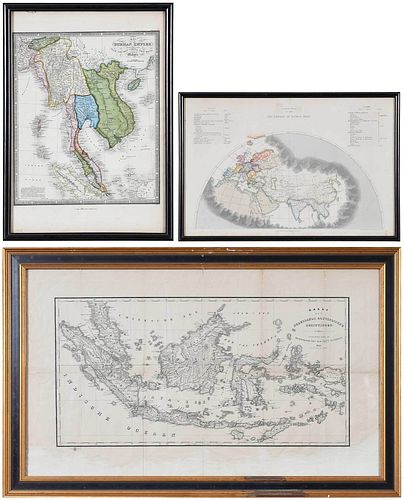 Three Framed Maps of Asia
