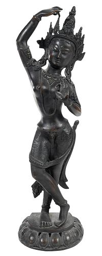 Large Bronze Goddess Parvati Statue
