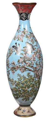 Monumental Chinese Cloisonne Vase