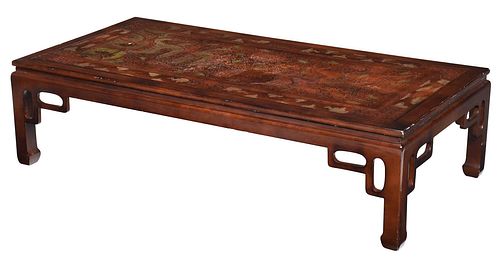 Chinese Carved Polychromed Low Table