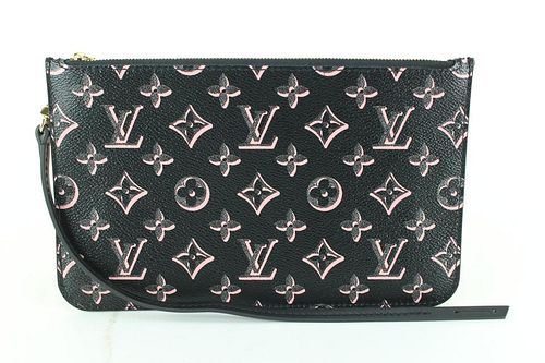 LOUIS VUITTON BLACK PINK MONOGRAM FALL FOR YOU NEVERFULL POCHETTE MM OR GM