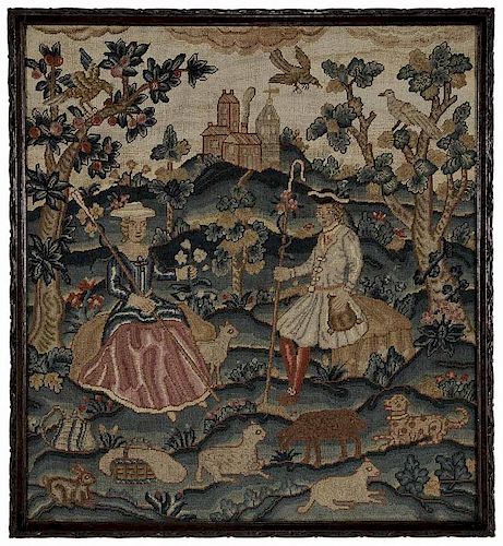 18th Century Needlework Panel