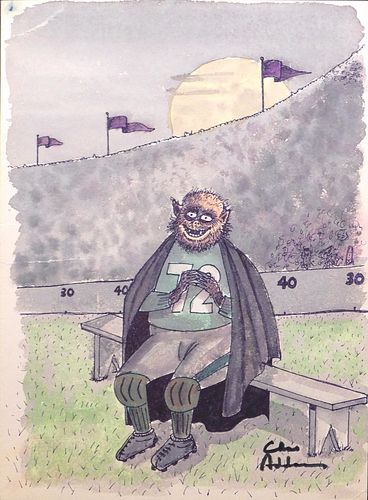 Charles Addams, Manner of: Football Fright