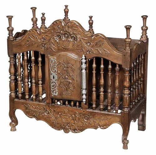 Provincial Louis XV Carved Walnut