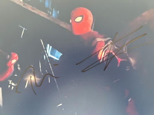 Spider-Man: No Way Home Tobey Maguire and Tom Holland signed movie photo