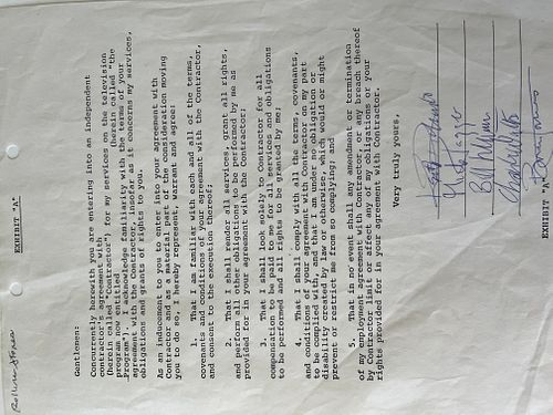 The Rolling Stones signed contract 