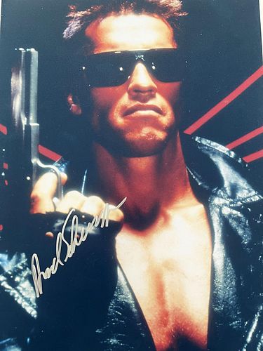The Terminator Arnold Schwarzenegger signed movie photo