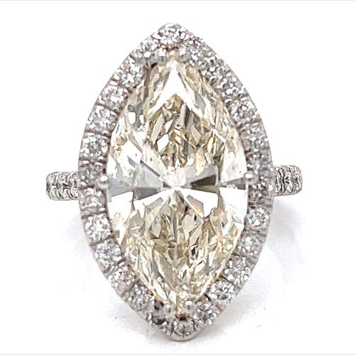 Platinum 6.01 Ct. EGL Certified Diamond Engagement Ring