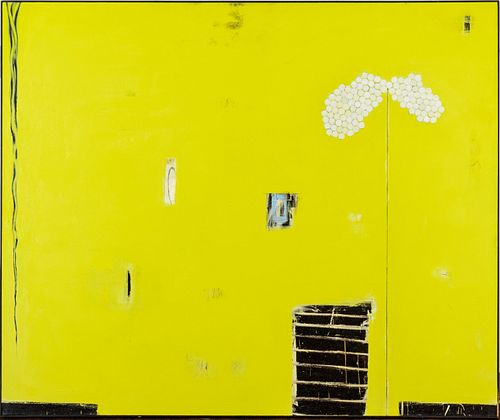 Jeff Gambill (California, 20/21st C) Oil On Canvas, 1997, Untitled (Yellow Garden), H 60'' W 72''