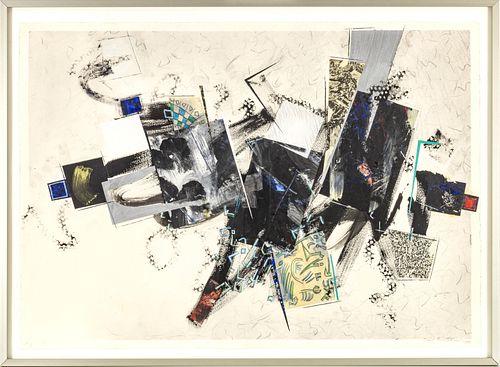 Zigi Ben-Haim (Israeli, 1945) Mixed Media On Paper,  1988, Untitled, H 29.25'' W 41.25''