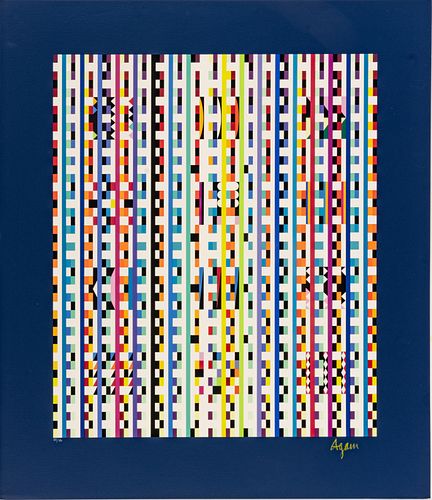 Yaacov Agam (Israeli, 1928) Screenprint In Colors, On Wove Paper,  1981, Beyond The Visible, H 31.5'' W 26.75''