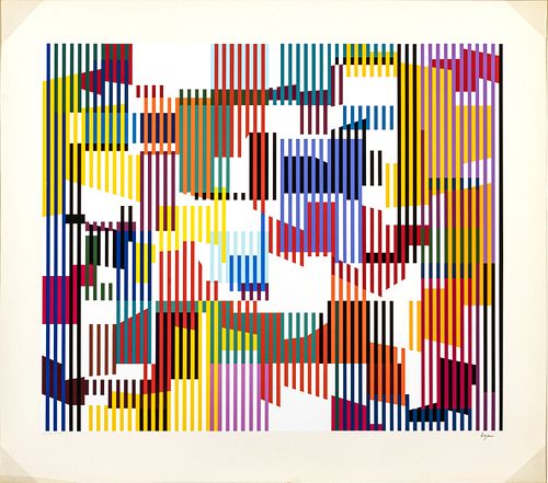 Yaacov Agam (Israeli, 1928) Silkscreen In Colors, On Wove Paper, C. 1980, Untitled, H 23.5'' W 27.25''