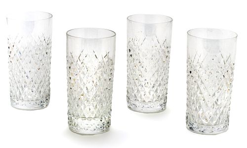 Waterford (Irish, 1783) 'Alana' Crystal Water Glasses/highballs, H 5.5'' Dia. 3'' 8 pcs