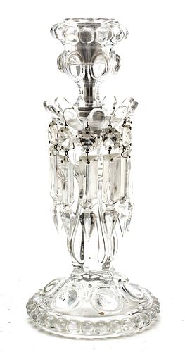 Baccarat Crystal Candlestick H 12'' Dia. 5''