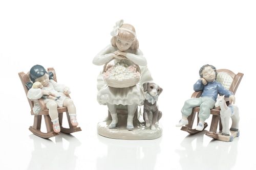 Lladro (Spanish) Porcelain Figures 5", 8"