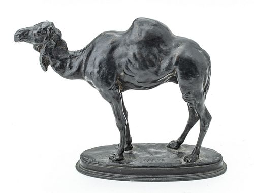 After Antoine-Louis Bayre  Bronze Sculpture, Camel, H 6'' L 7''