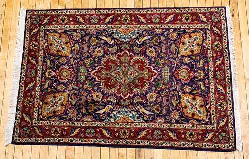 Persian Tabriz Handwoven Wool Rug, W 3' 5'' L 4' 10''