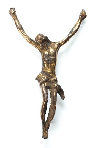 Old Russia Bronze Iconic Icon Jesus-Form Of The Cross 9cm H X 5.5cm W. 1907