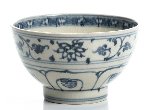 Vietnamese Porcelain Blue And White Bowl C. 18th,