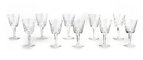 WATERFORD LISMORE WINE GOBLETS TEN H 5 3/4" 